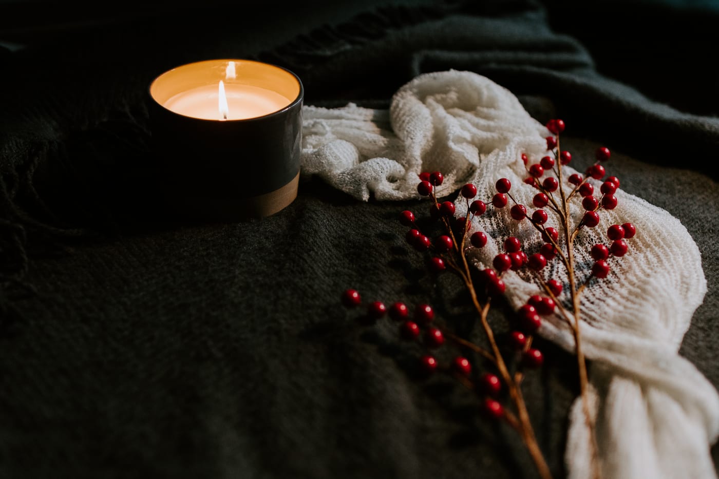 Candles and fluffy sweaters